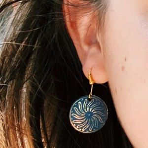 Hand carved Earrings Made In India